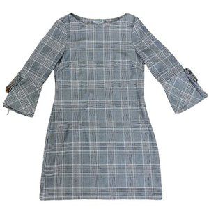 H&M Grey & White Plaid Dress